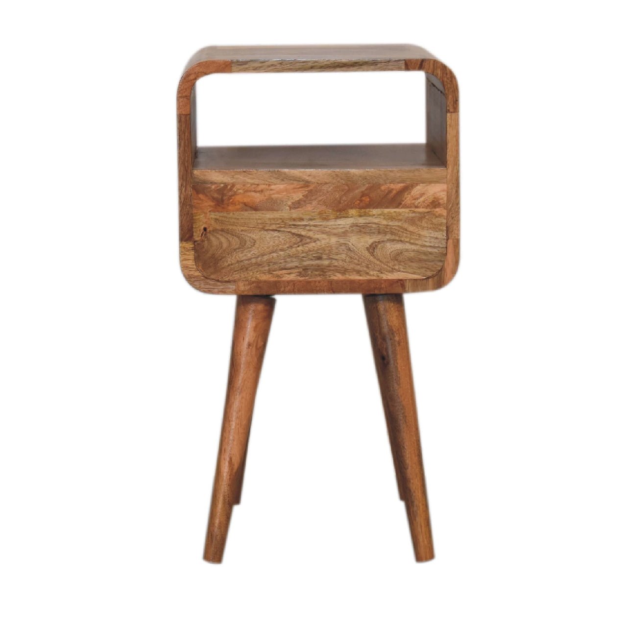 Mini Oakish Curve Open Bedside - Home Chairs