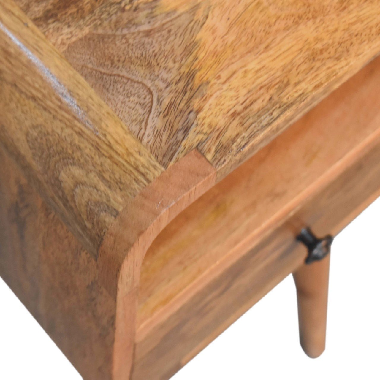 Mini Oakish Curve Open Bedside - Home Chairs