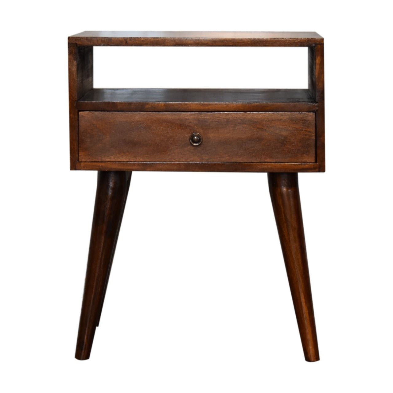 Modern Chestnut Solid Wood Bedside - Home Chairs
