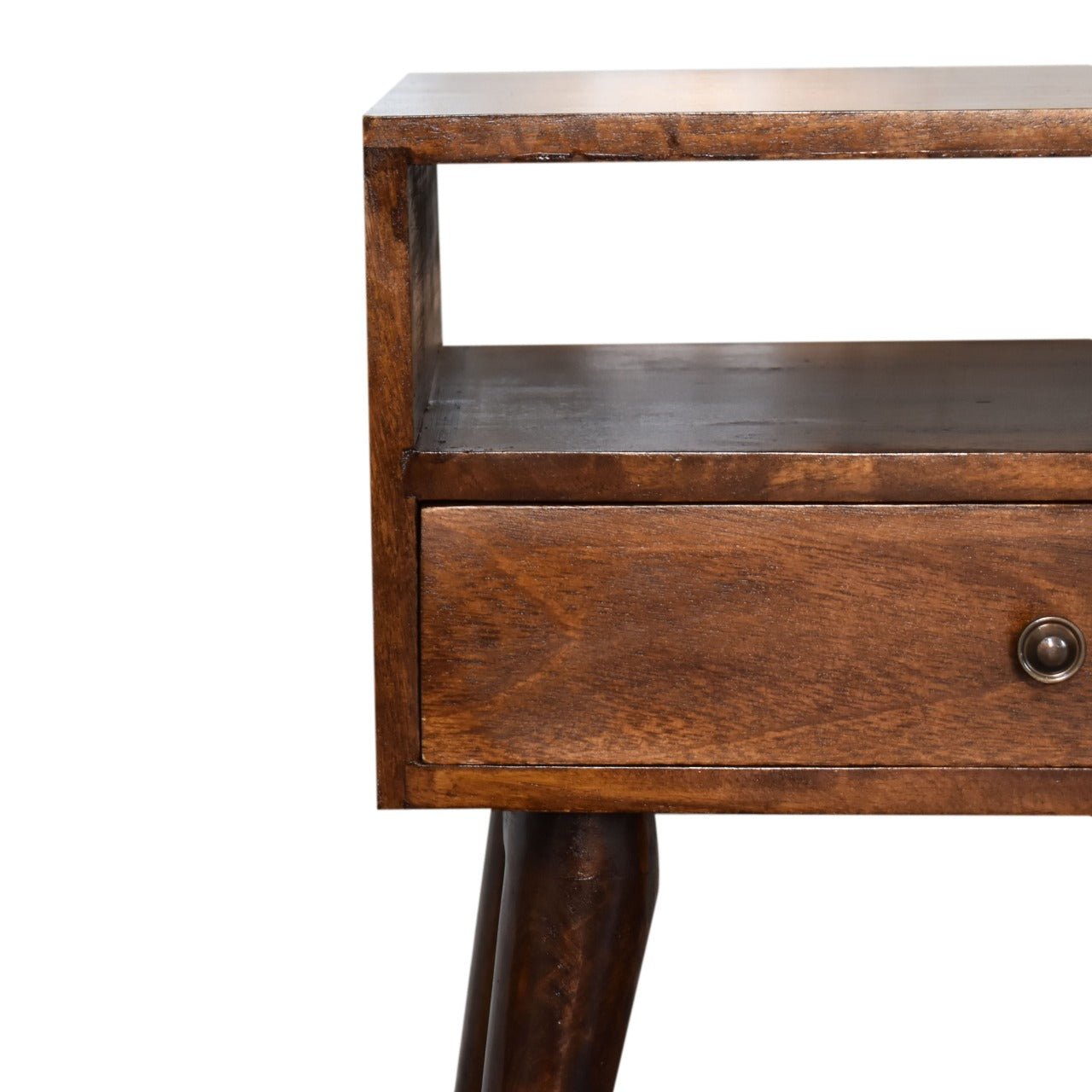 Modern Chestnut Solid Wood Bedside - Home Chairs