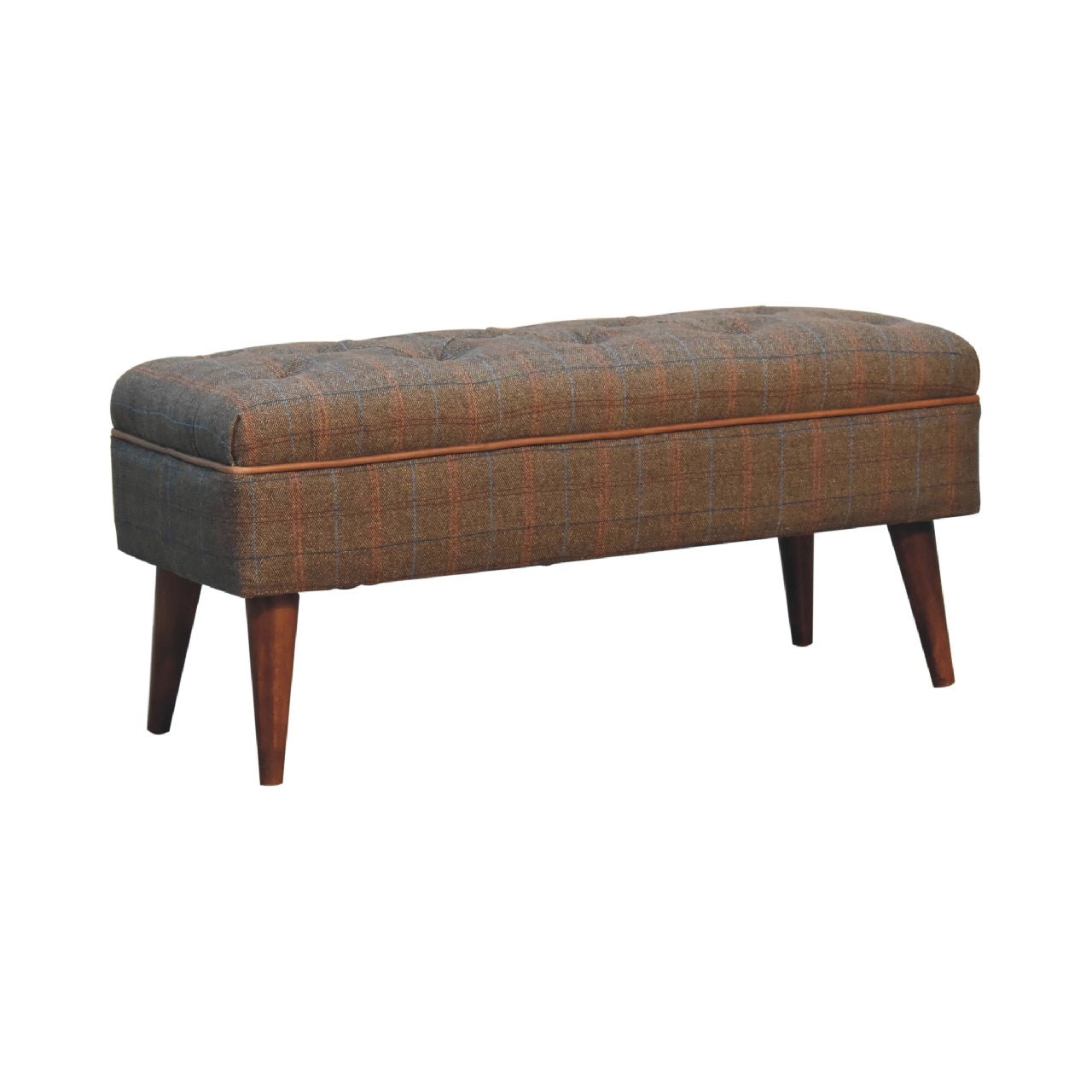 Multi Tweed Buffalo Pipe Bench - Home Chairs