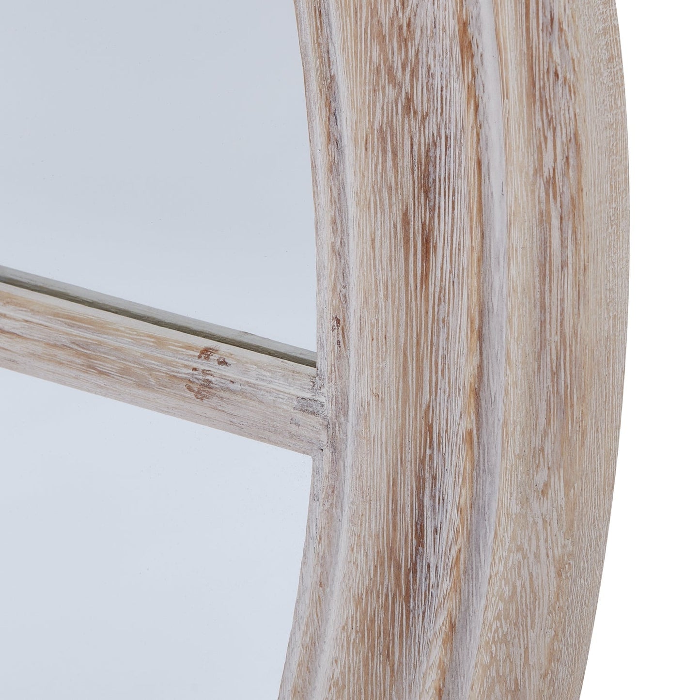 Nell Wood Framed Round Mirror - Home Chairs