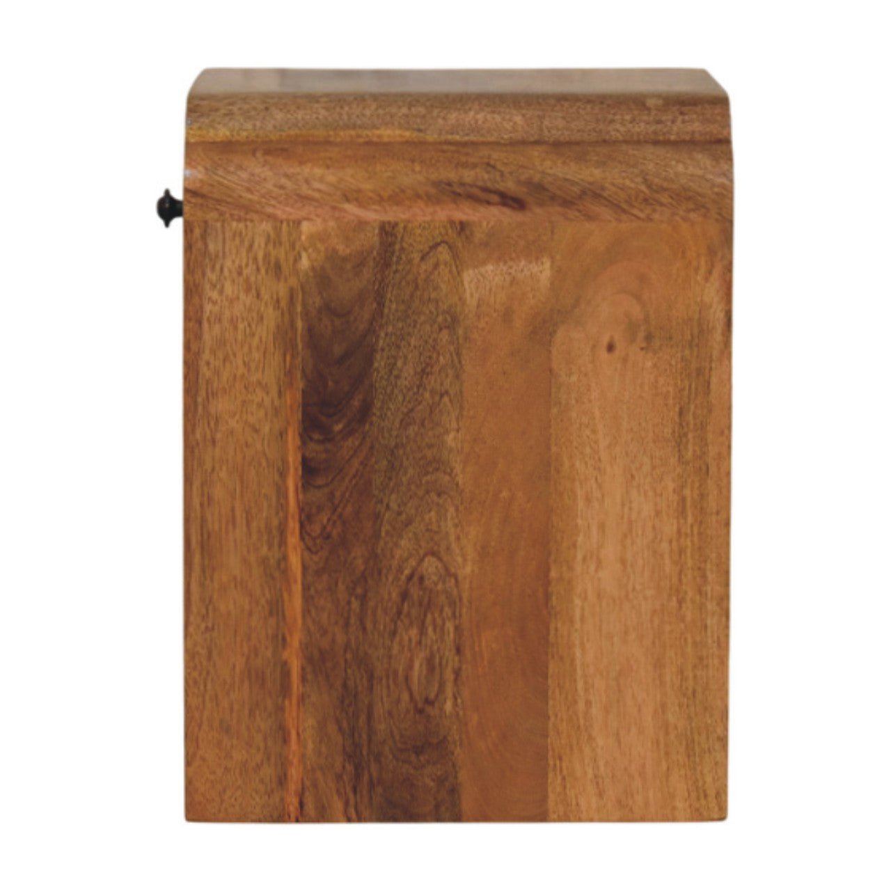 Newton Mini Oak - ish Nightstand with a drawer and open shelf - Home Chairs