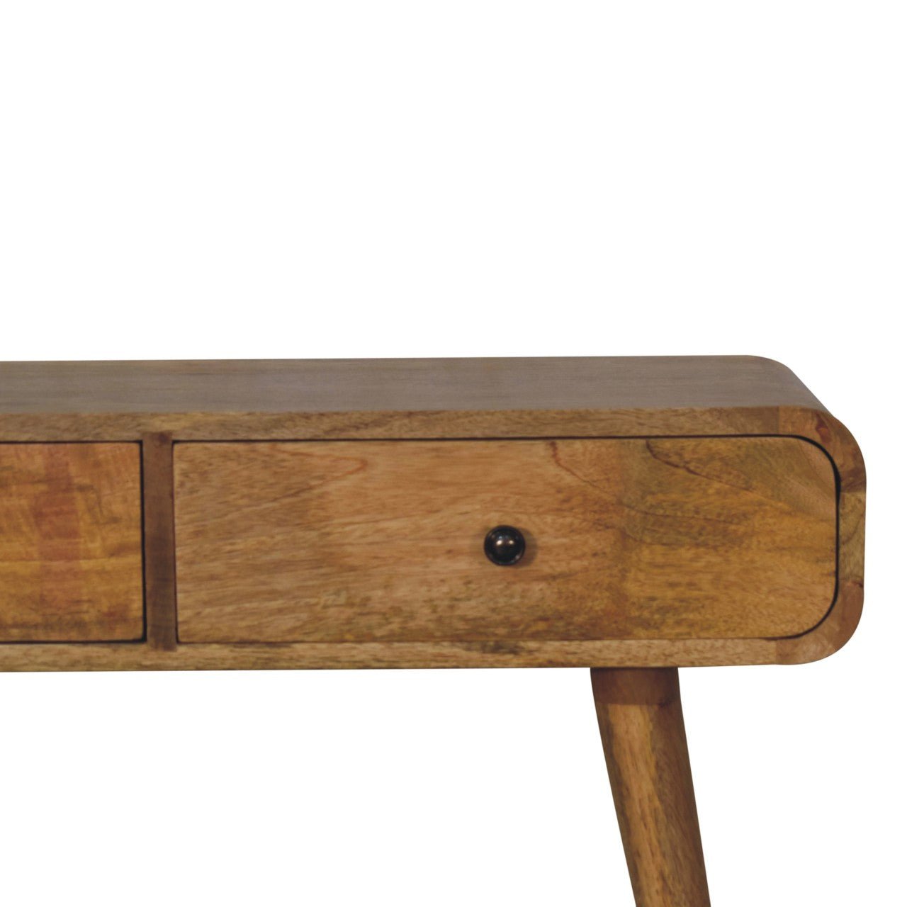 Oak - ish Curved Hallway Table - Home Chairs