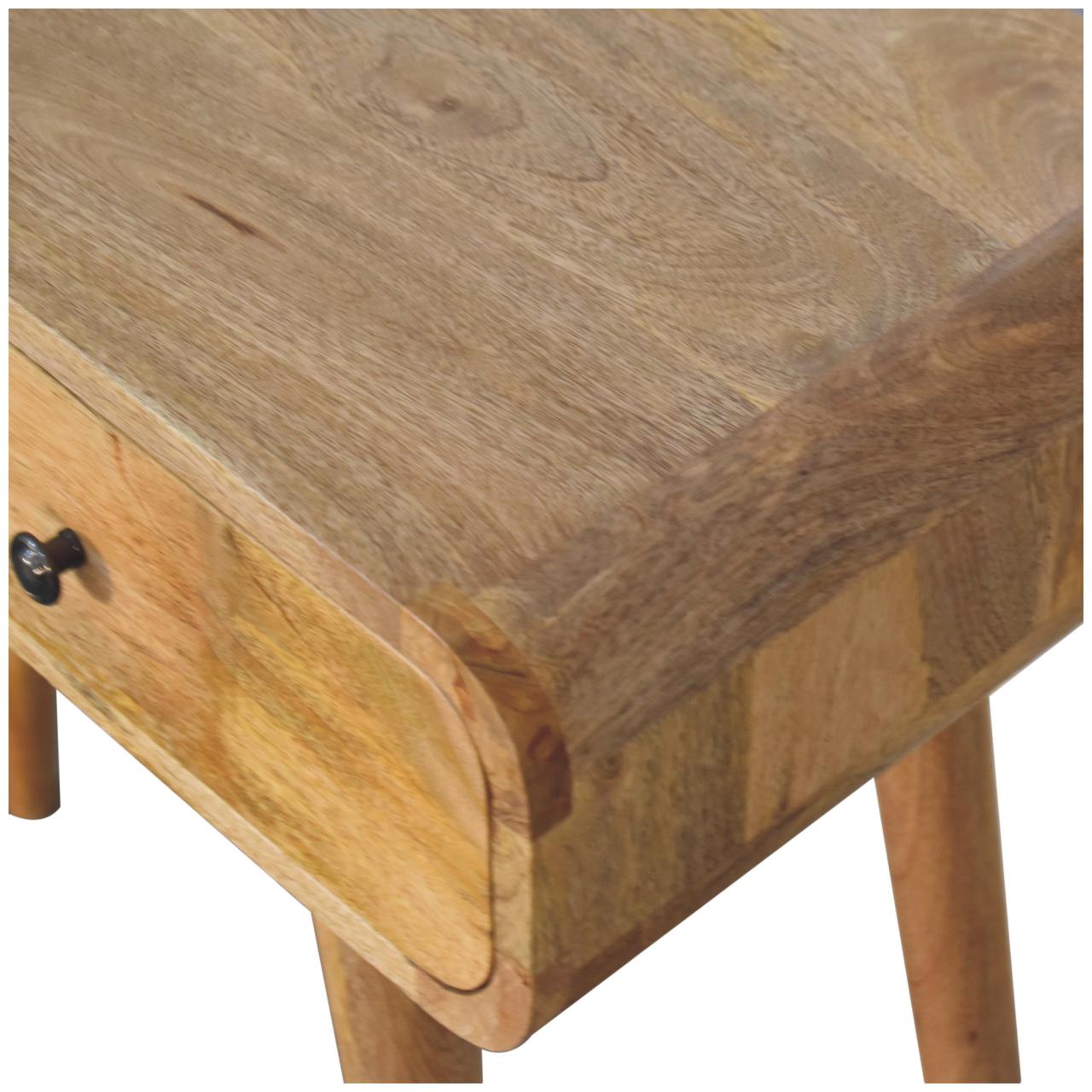 Oak - ish Curved Hallway Table - Home Chairs