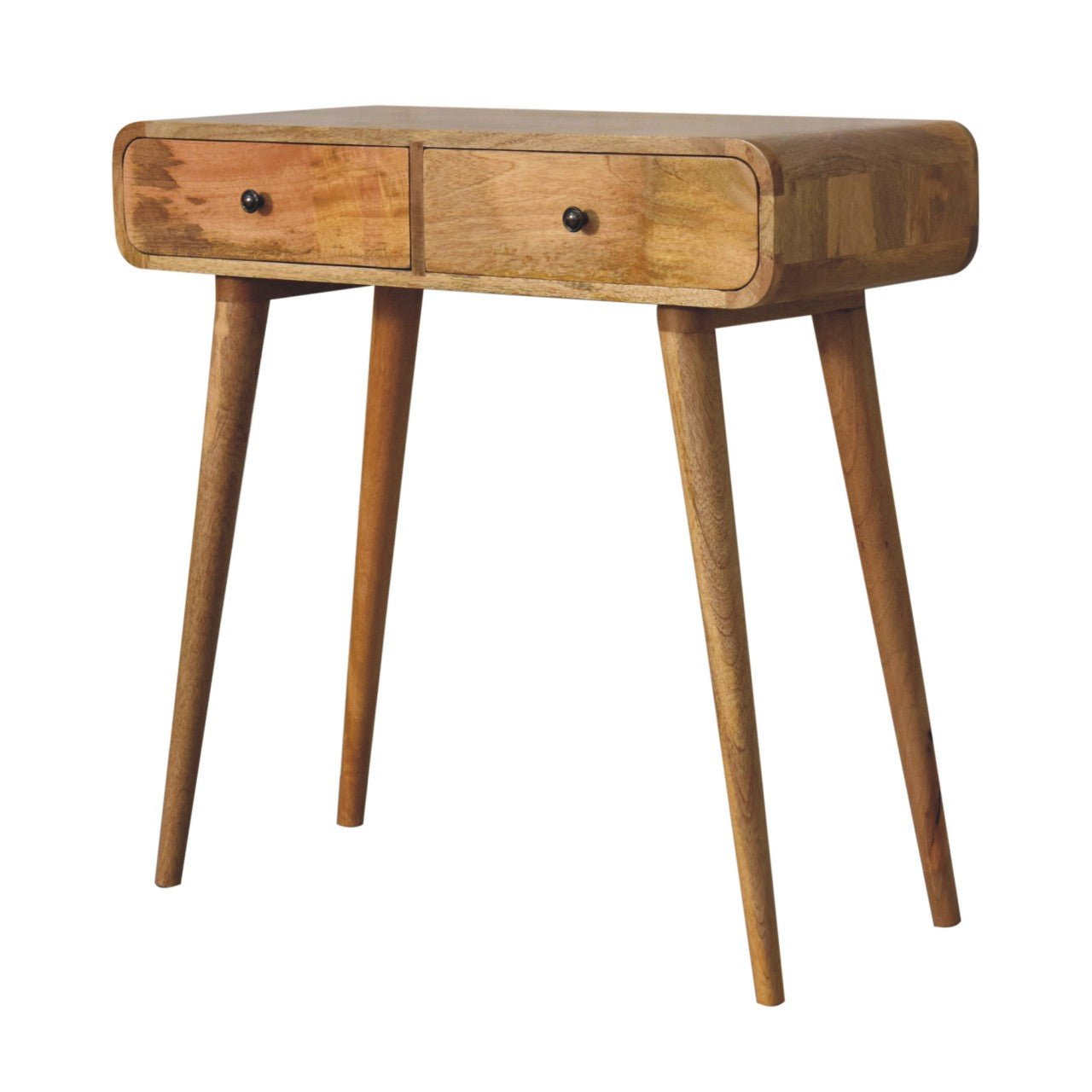 Oak - ish Curved Hallway Table - Home Chairs