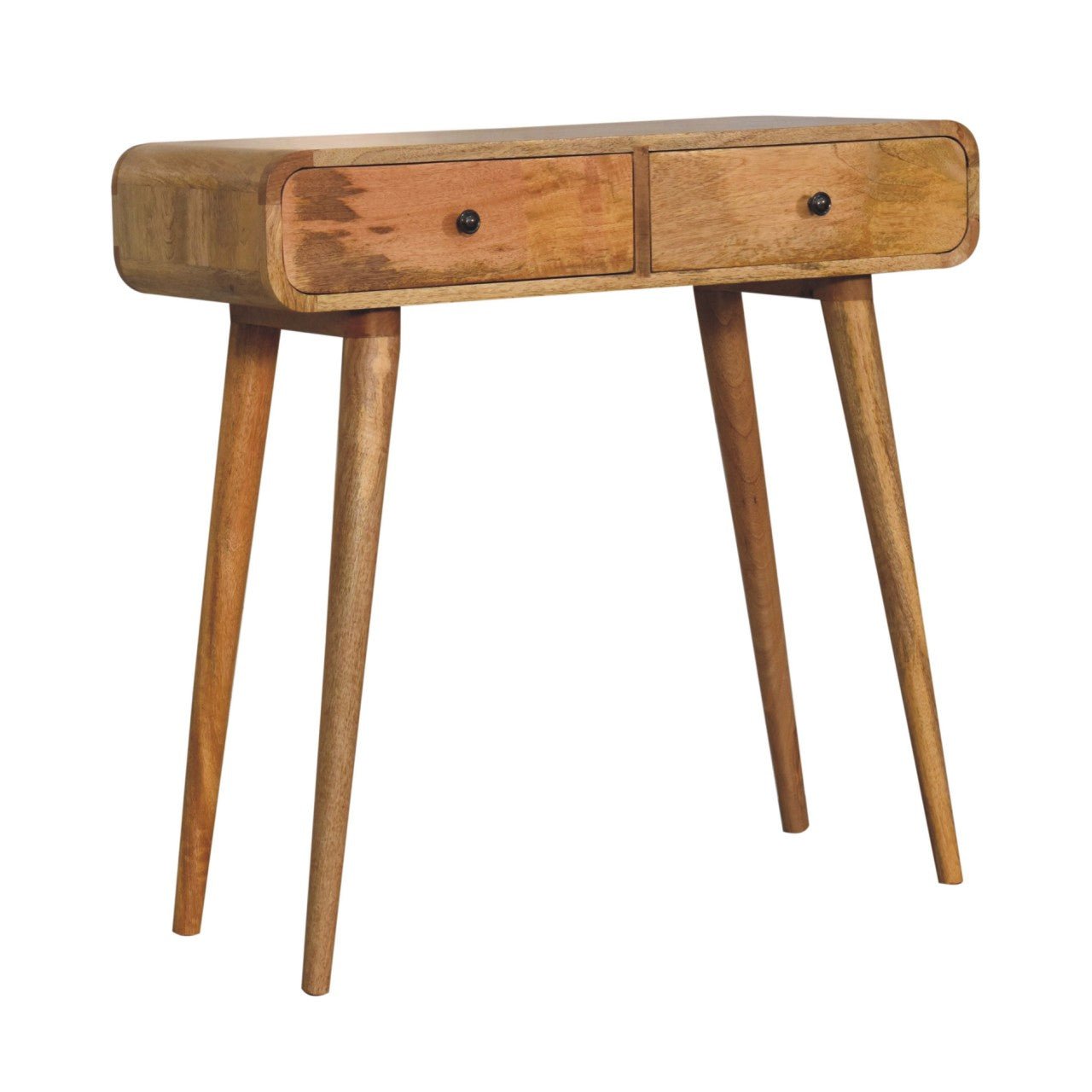 Oak - ish Curved Hallway Table - Home Chairs