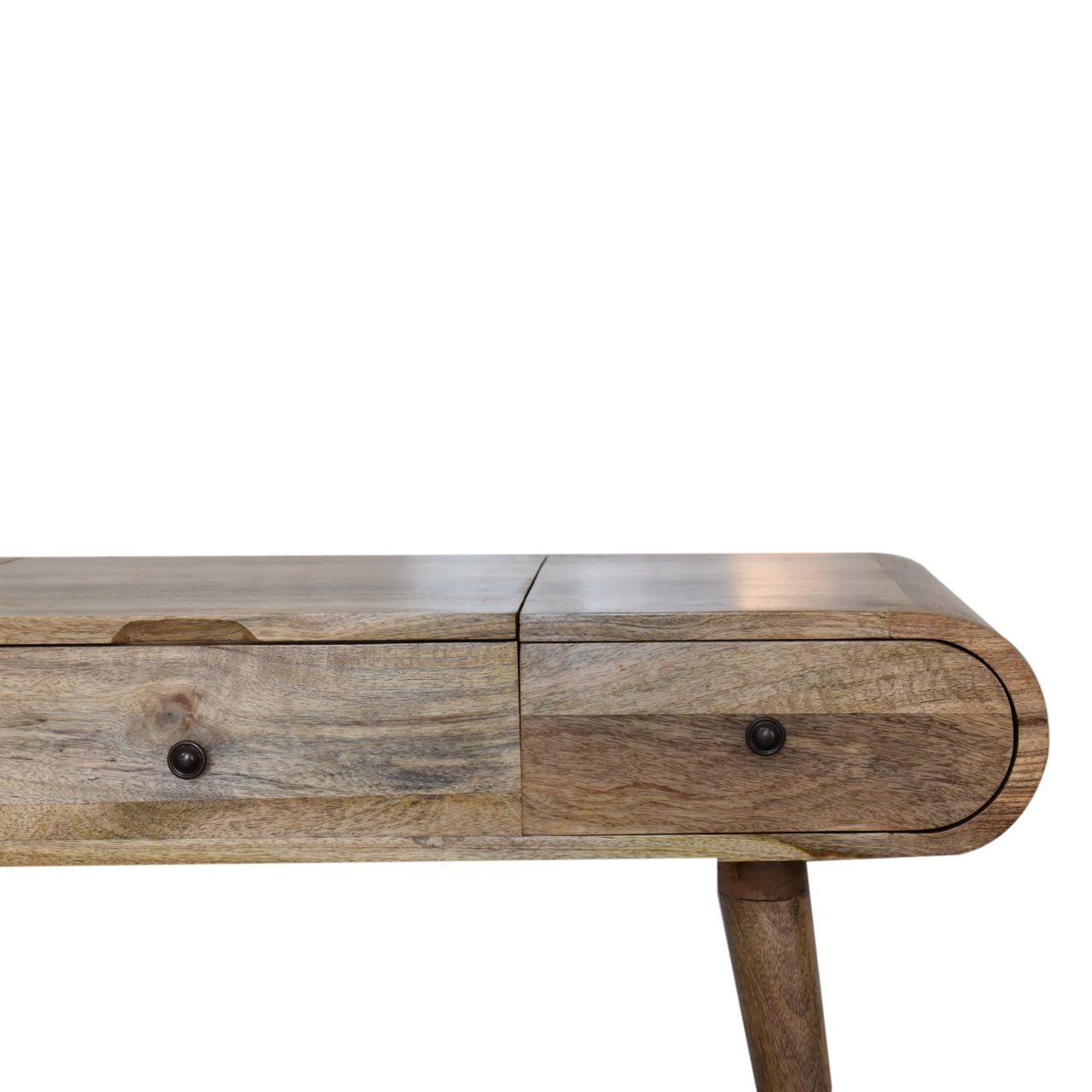 Oak - ish Round Dressing Table - Home Chairs