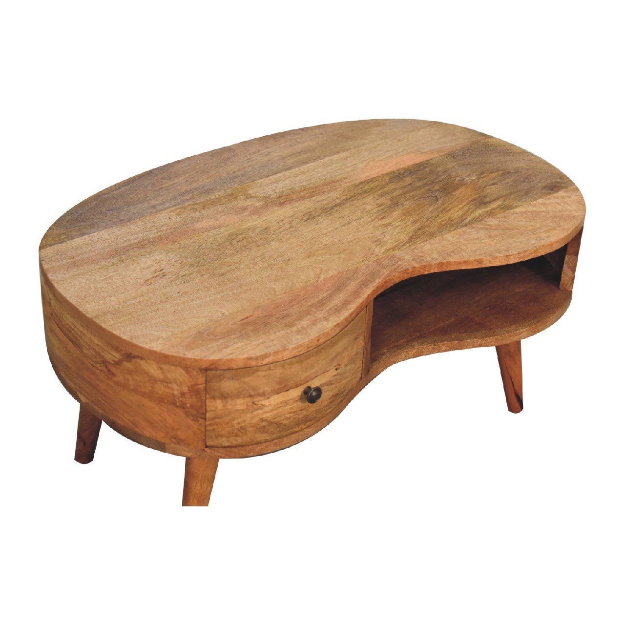 Oak - ish Wave Coffee Table - Home Chairs