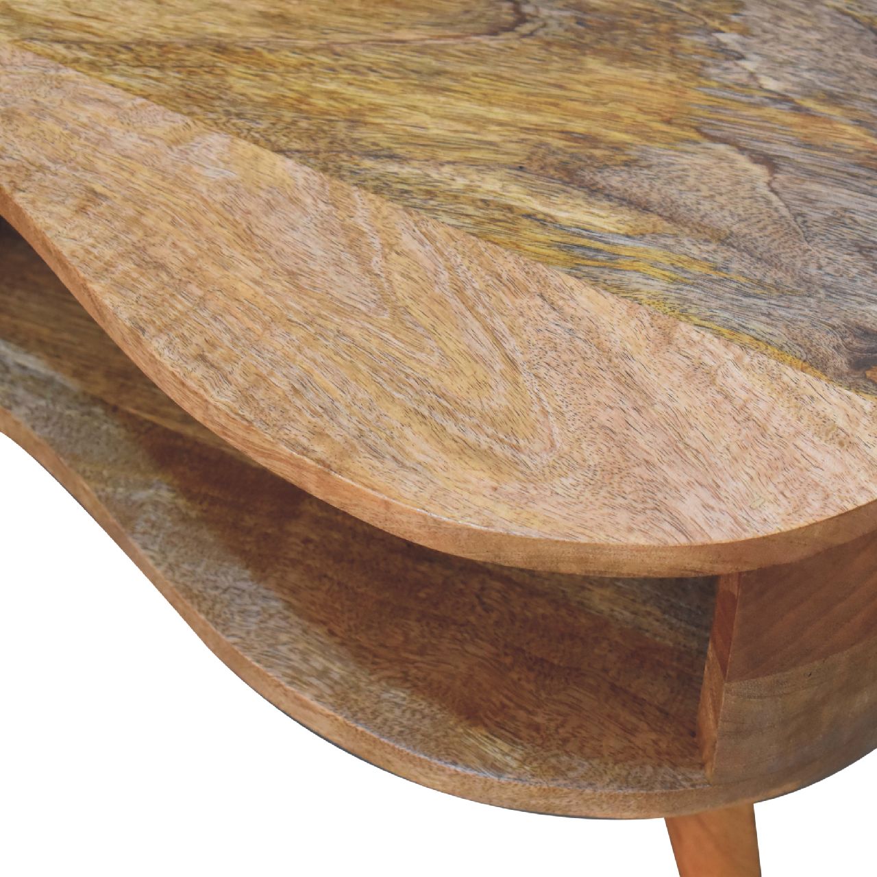 Oak - ish Wave Coffee Table - Home Chairs