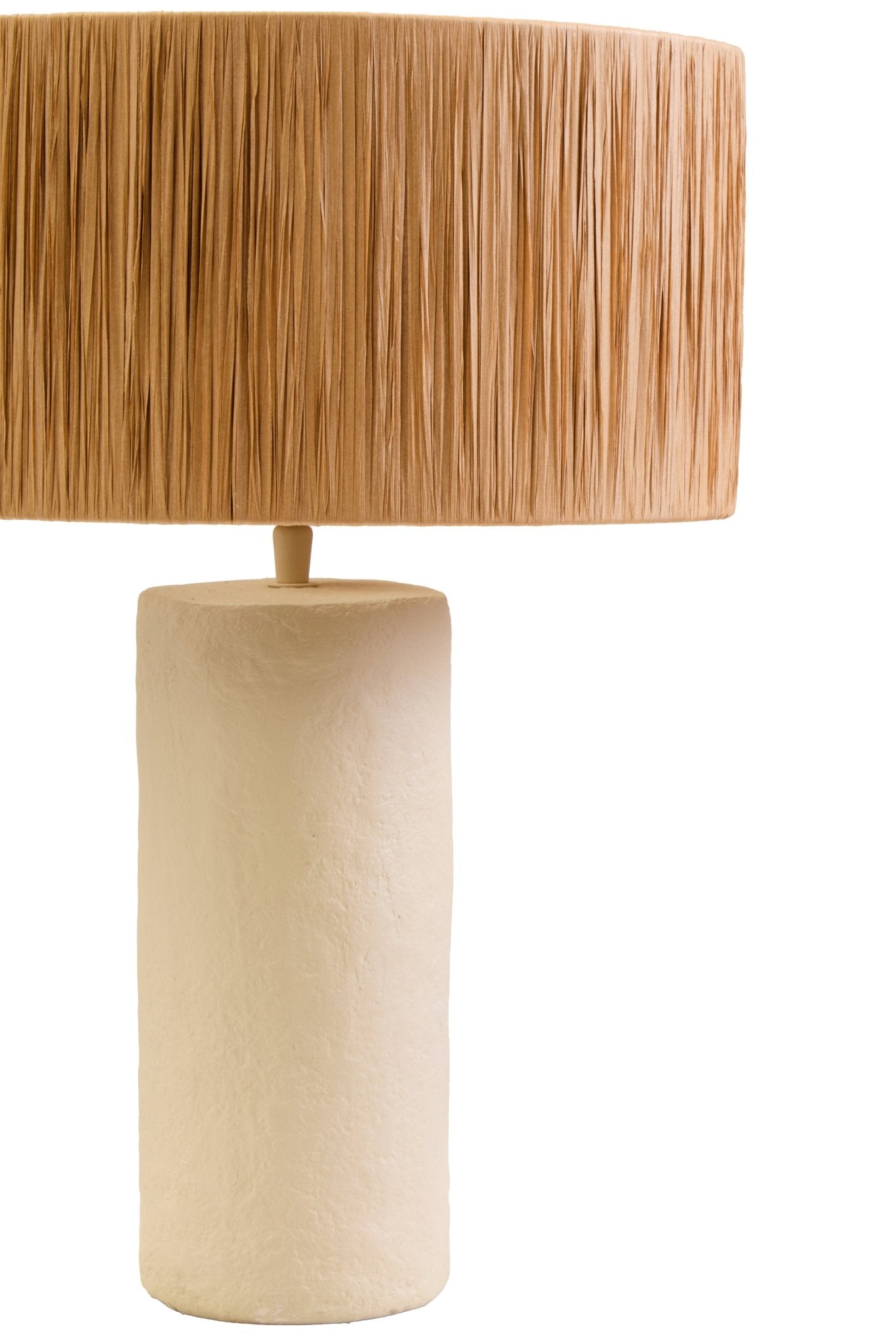 Opal Papier Mache Lamp Natural - Home Chairs