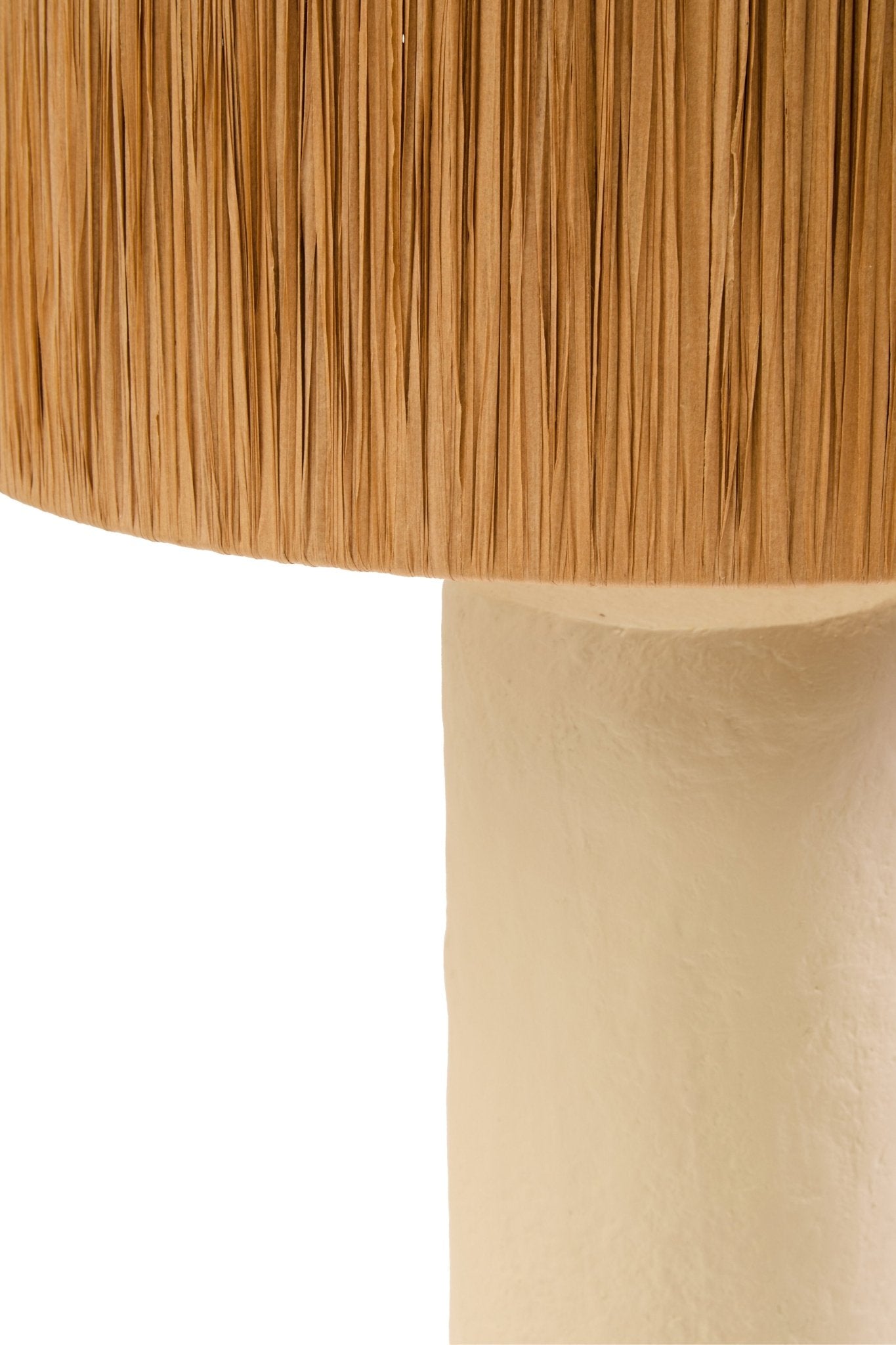 Opal Papier Mache Lamp Natural - Home Chairs