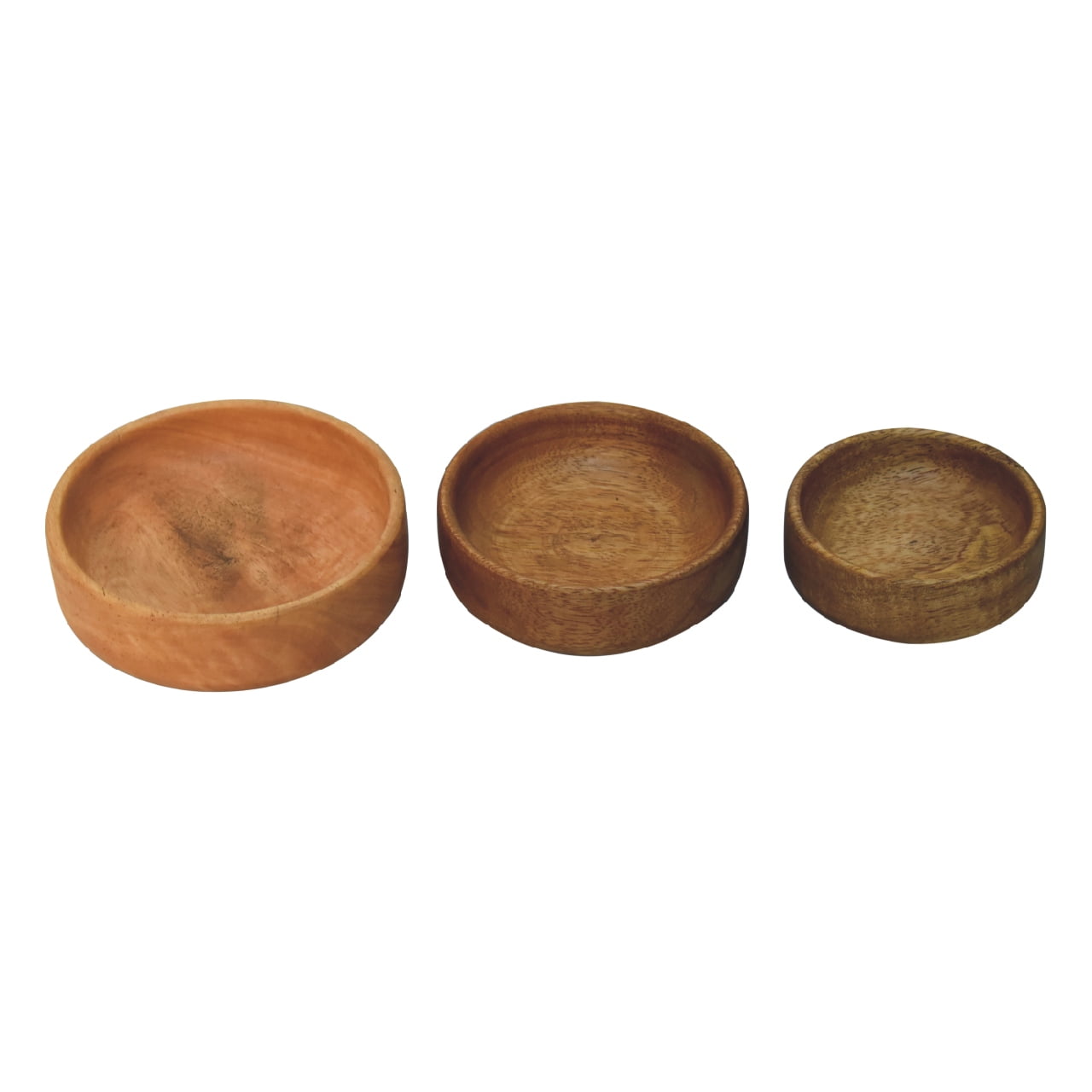 Solid Wood Fruit Bowl Set of 3 - Home Chairs