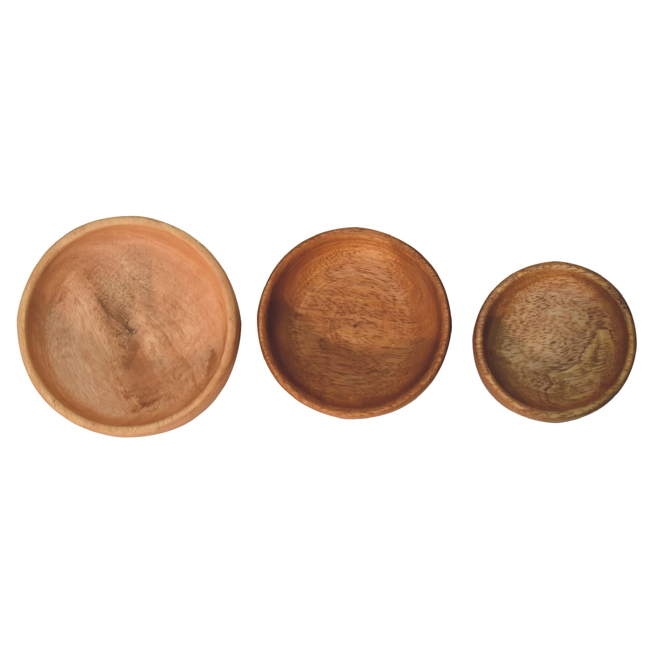 Solid Wood Fruit Bowl Set of 3 - Home Chairs