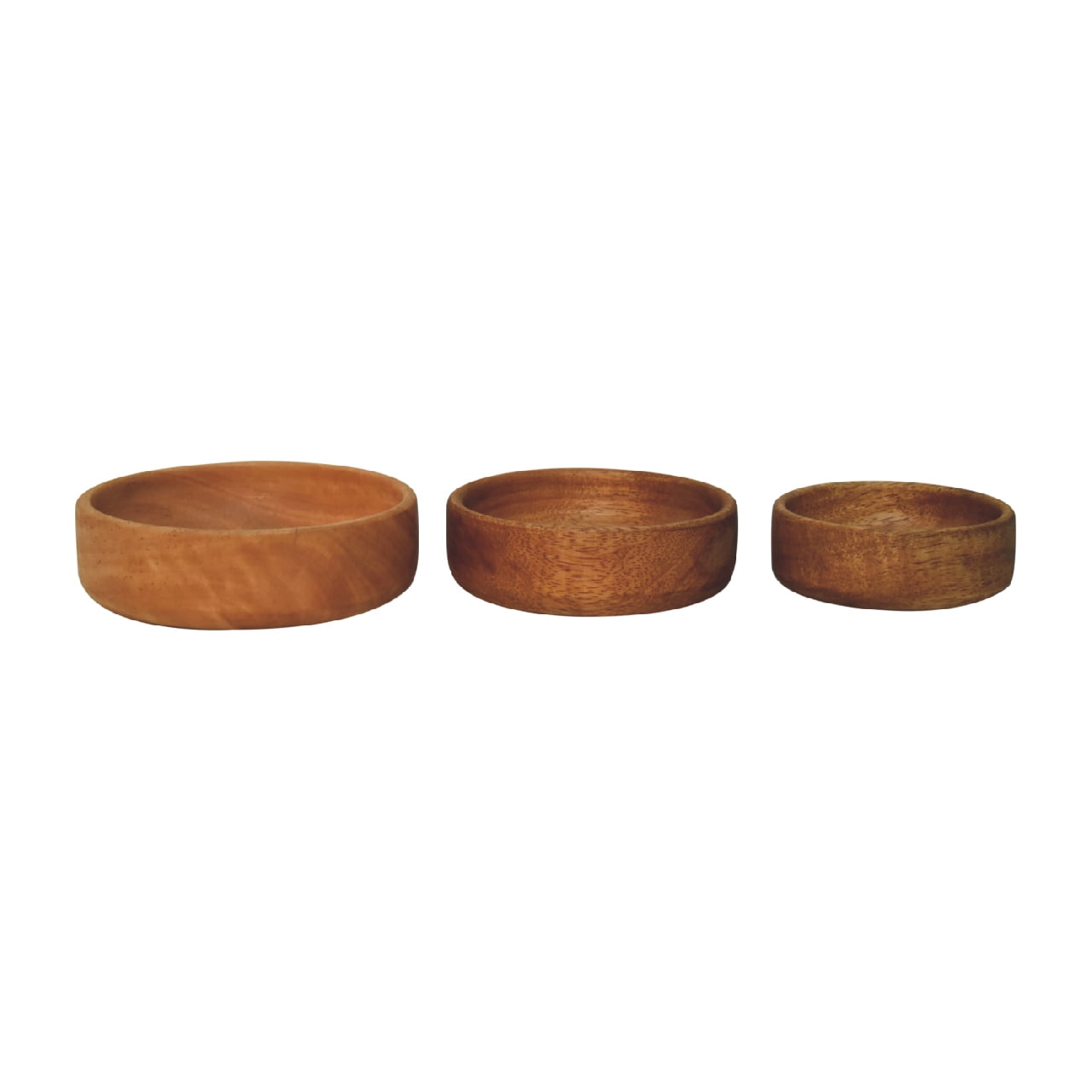 Solid Wood Fruit Bowl Set of 3 - Home Chairs