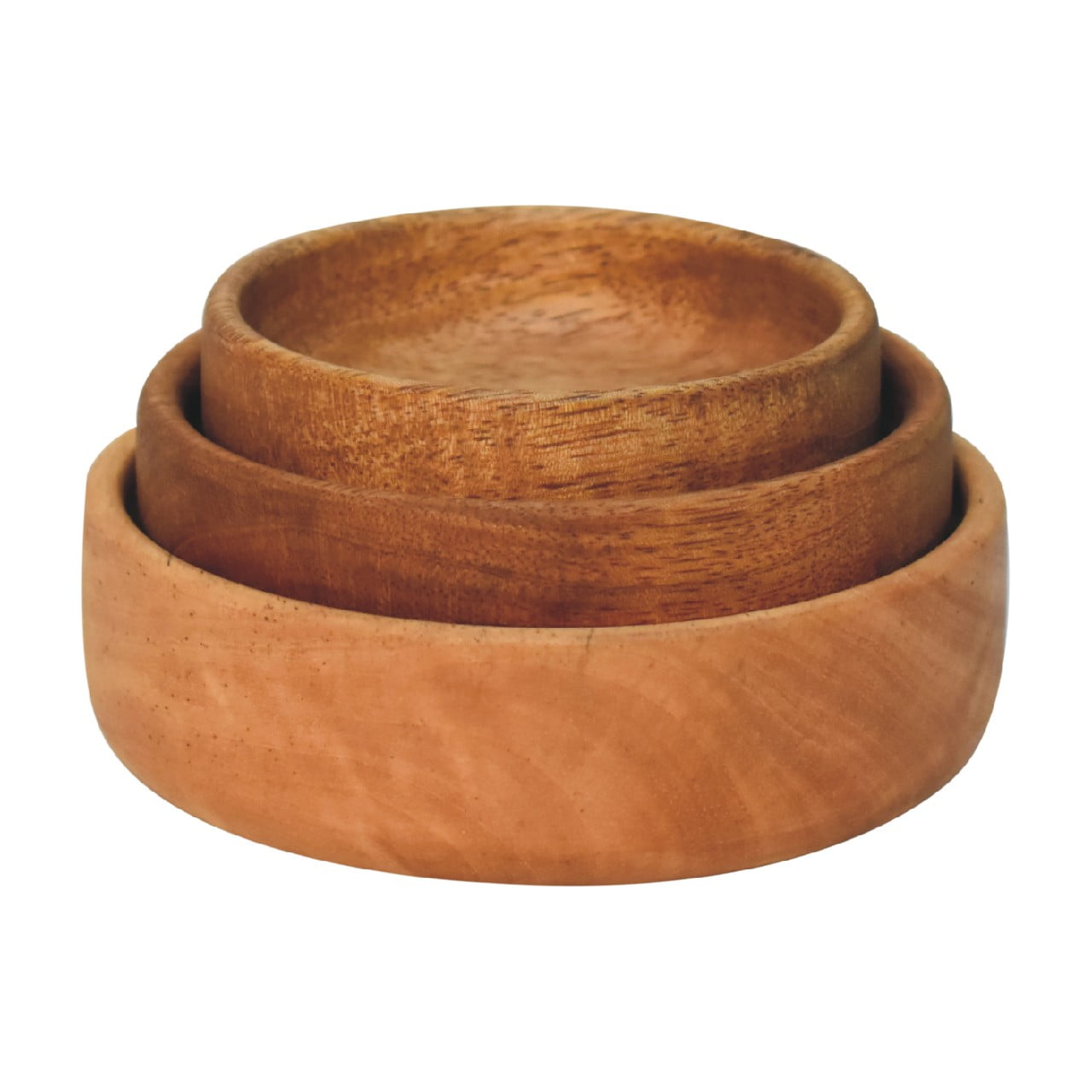Solid Wood Fruit Bowl Set of 3 - Home Chairs