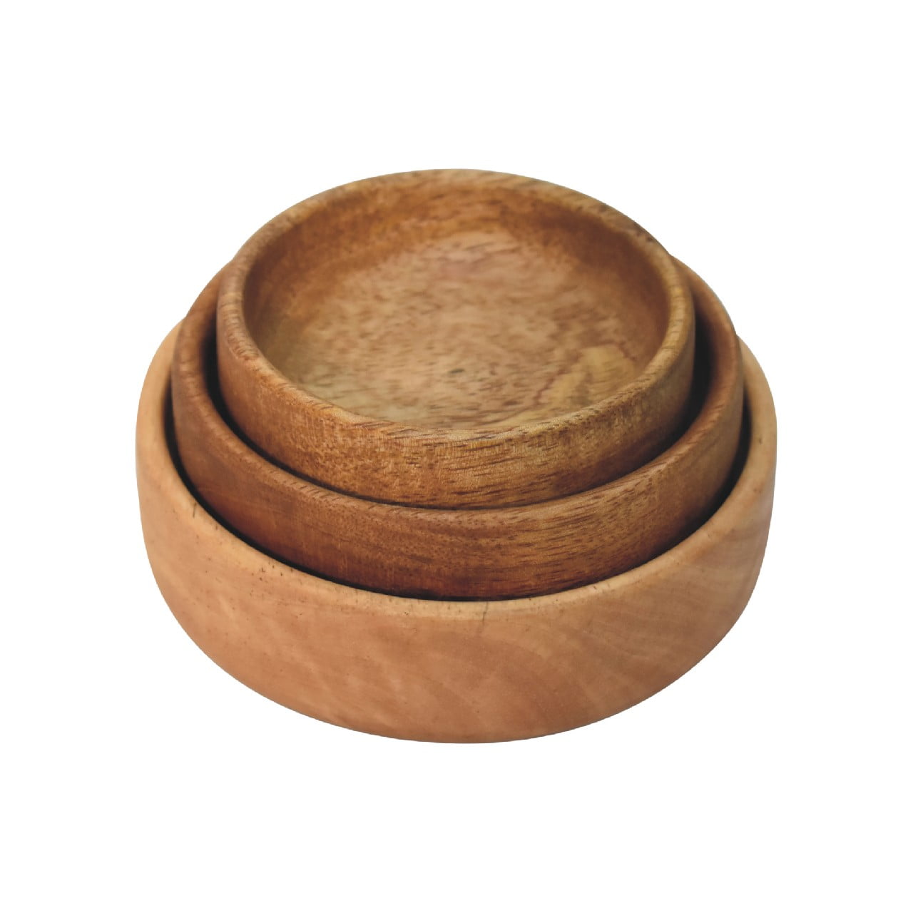 Solid Wood Fruit Bowl Set of 3 - Home Chairs