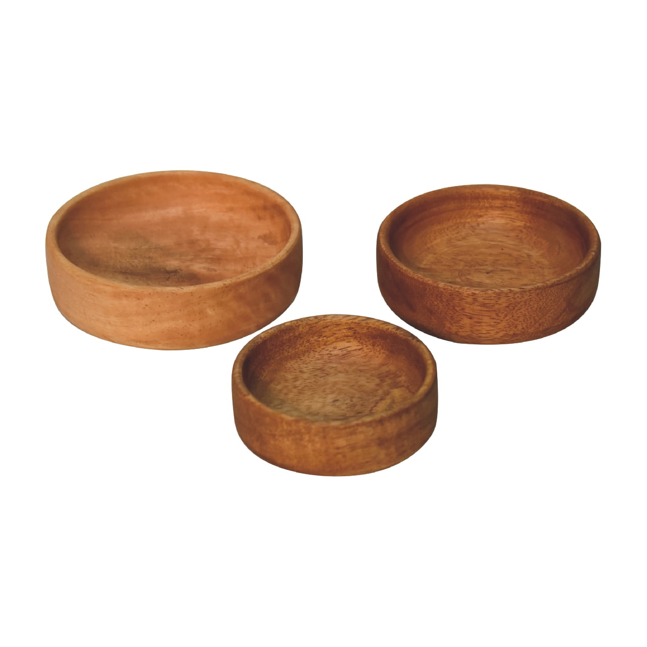 Solid Wood Fruit Bowl Set of 3 - Home Chairs