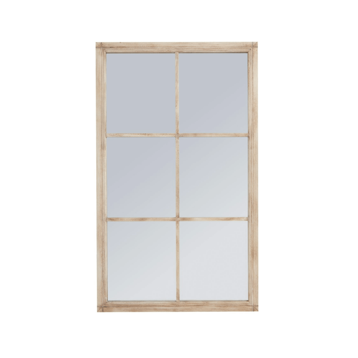 Window Mirror - Washed Wood - Large - Home Chairs
