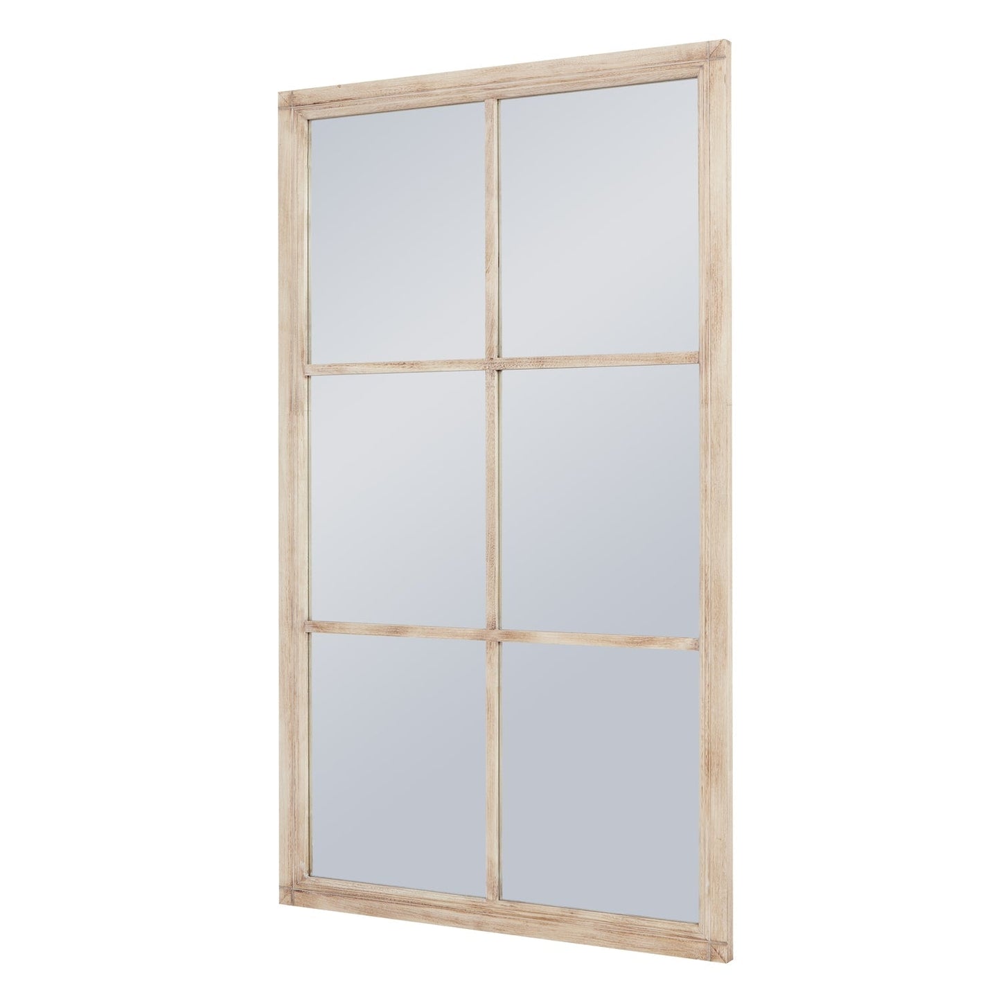 Window Mirror - Washed Wood - Large - Home Chairs
