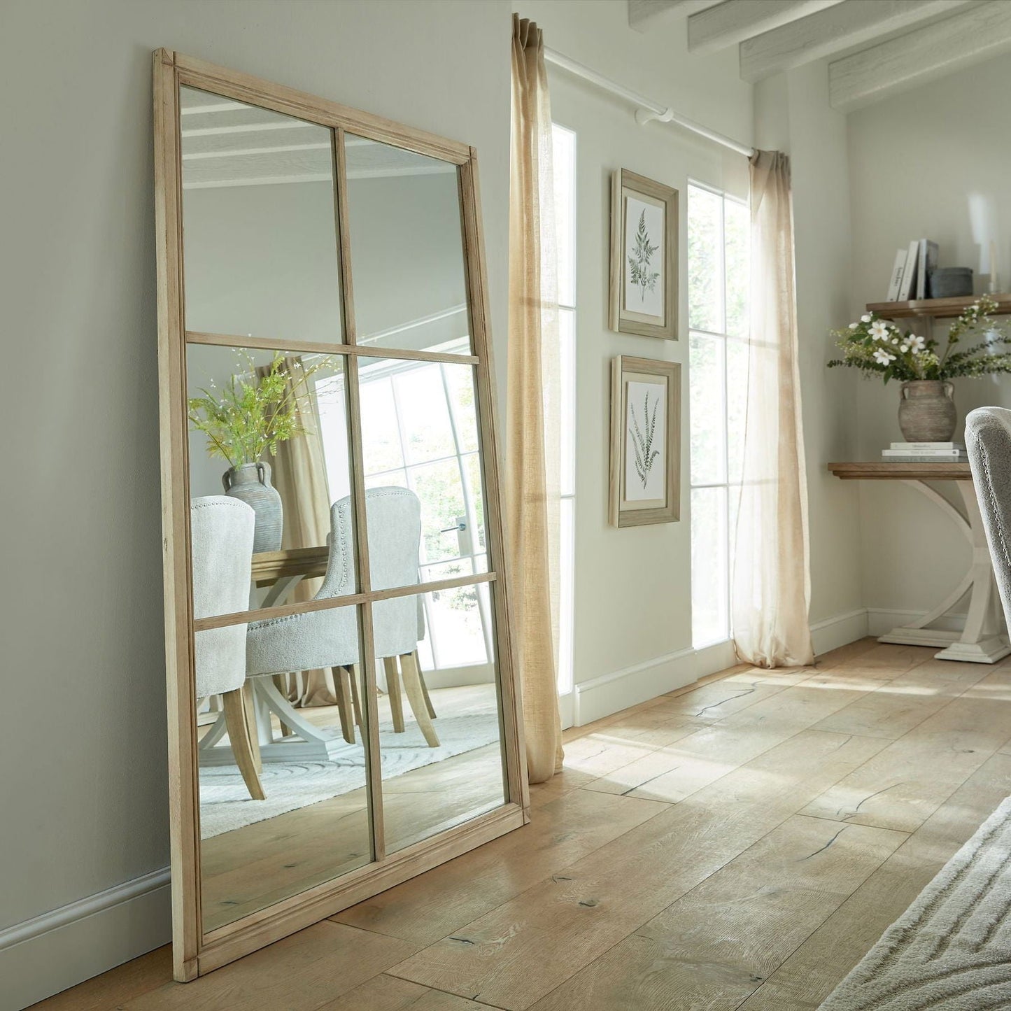 Window Mirror - Washed Wood - XL - Home Chairs