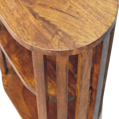 Ariella Double Shelf Chestnut Bedside - Home Chairs