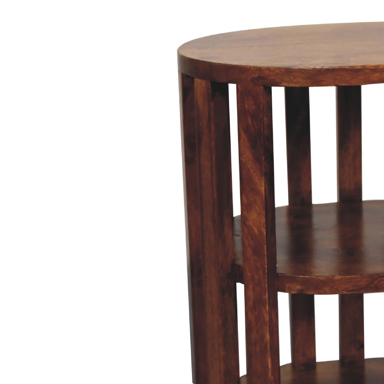 Ariella Double Shelf Chestnut Bedside - Home Chairs