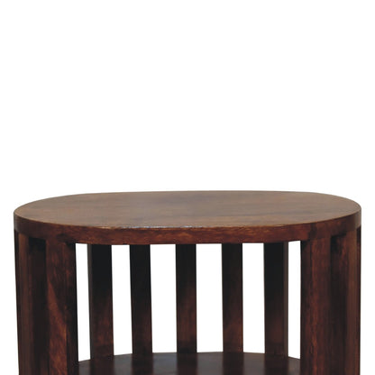Ariella Double Shelf Chestnut Bedside - Home Chairs
