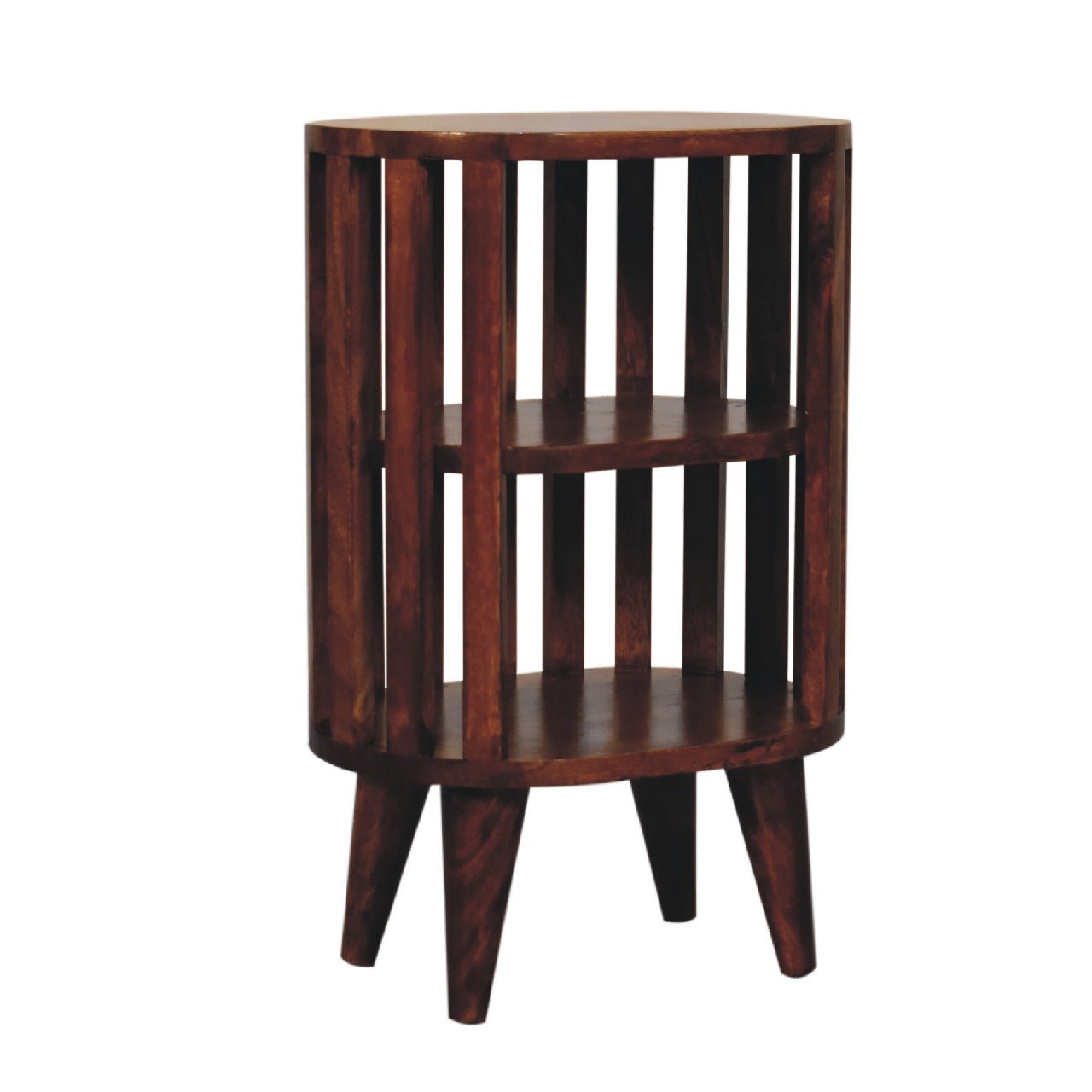 Ariella Double Shelf Chestnut Bedside - Home Chairs