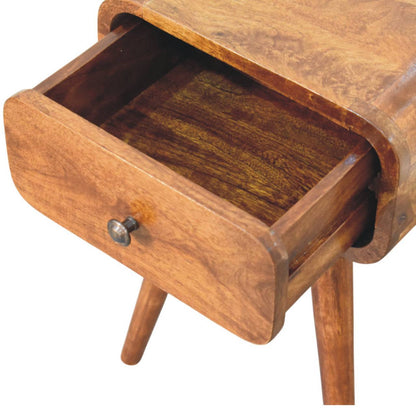 Avora Mini Chestnut Nightstand with 1 drawer - Home Chairs