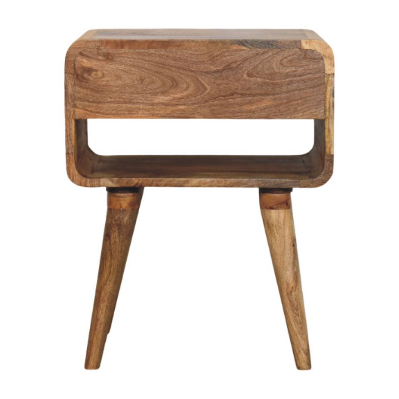 Avora Oak - ish Nightstand with Drawer and open slot - Home Chairs