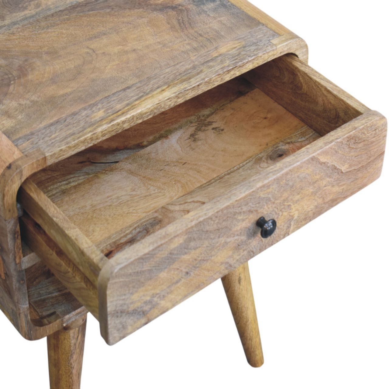 Avora Oak - ish Nightstand with Drawer and open slot - Home Chairs