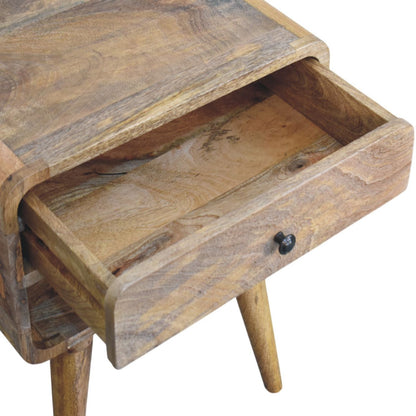 Avora Oak - ish Nightstand with Drawer and open slot - Home Chairs