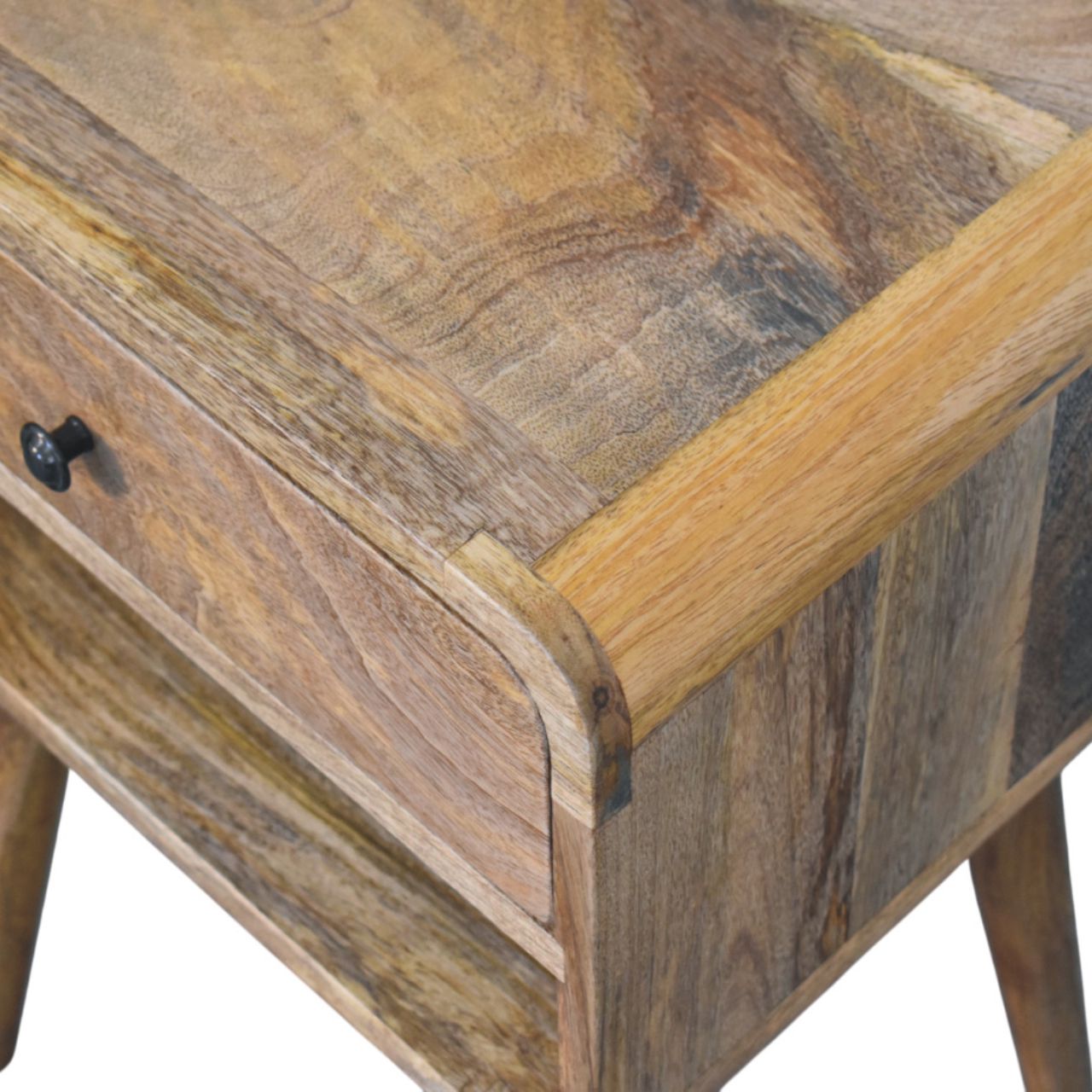 Avora Oak - ish Nightstand with Drawer and open slot - Home Chairs