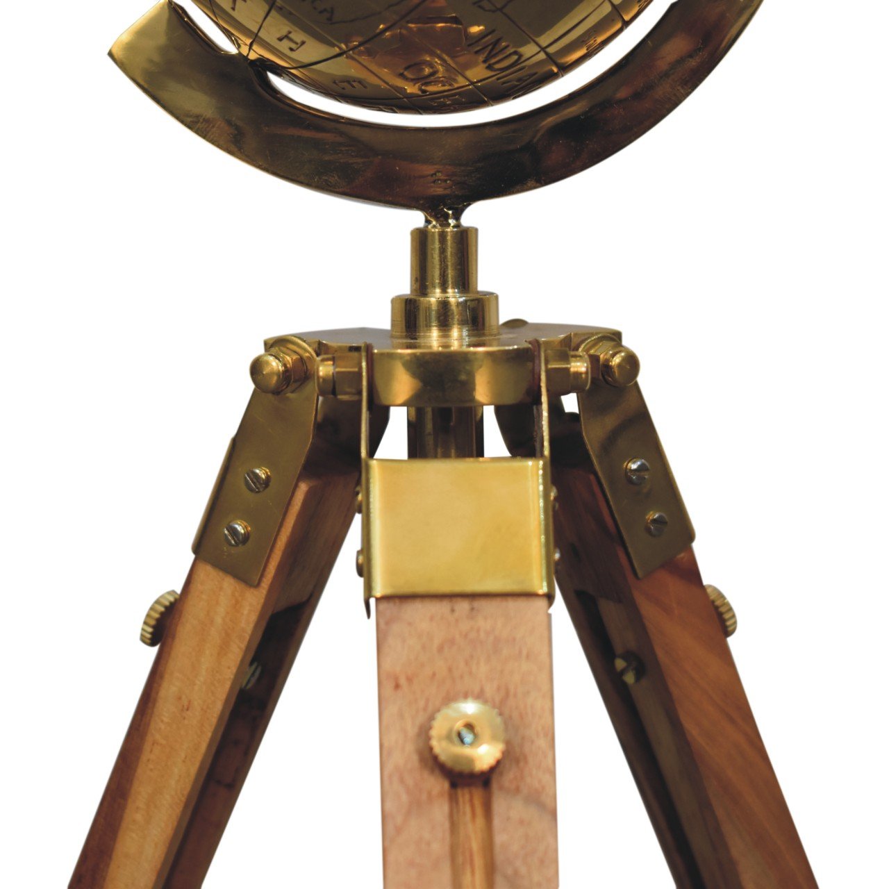 Brass Antique Tripod Globe - Home Chairs