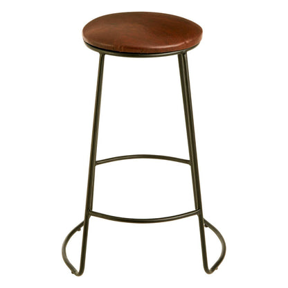 Compact stool with cushioned seat, front view