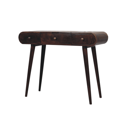 California Walnut Dressing Table with Foldable Mirror - Home Chairs