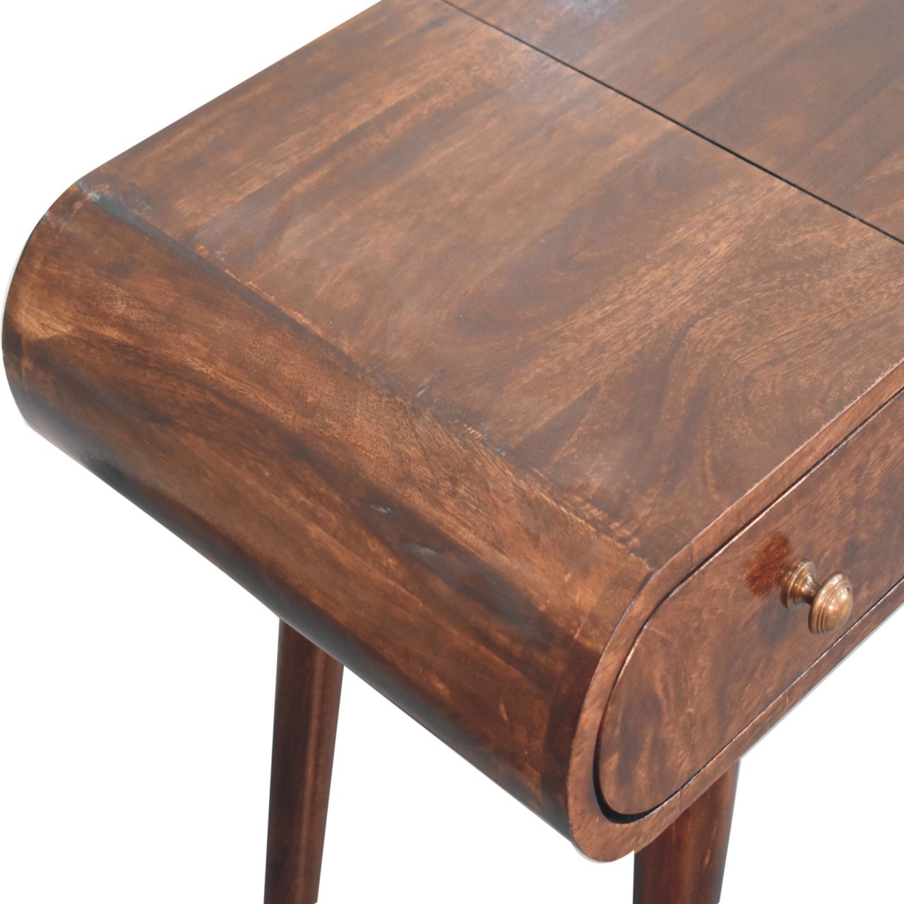 California Walnut Dressing Table with Foldable Mirror - Home Chairs