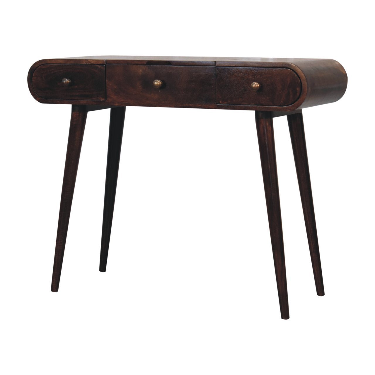 California Walnut Dressing Table with Foldable Mirror - Home Chairs