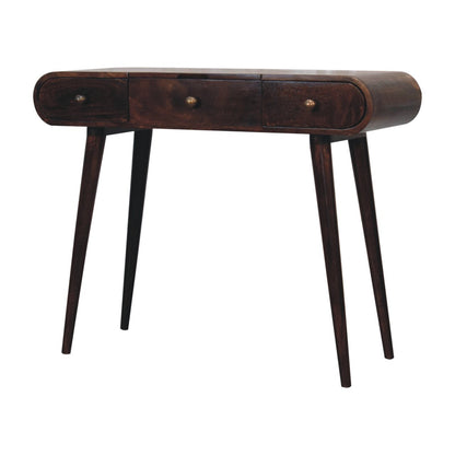 California Walnut Dressing Table with Foldable Mirror - Home Chairs
