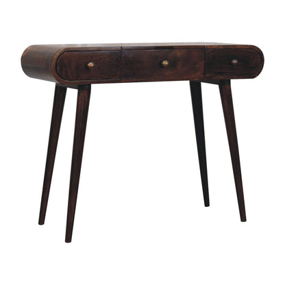 California Walnut Dressing Table with Foldable Mirror - Home Chairs