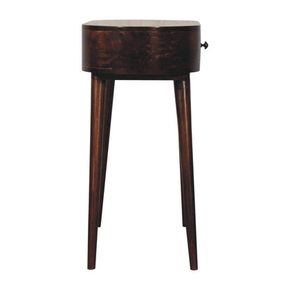 California Walnut Rounded Small Console Table - Home Chairs