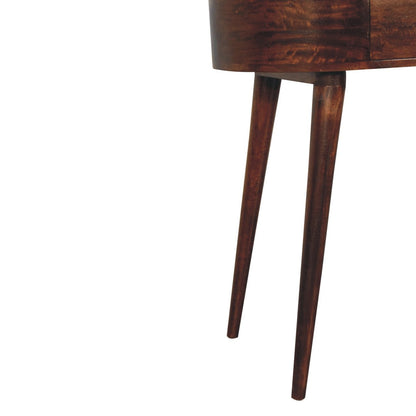 California Walnut Rounded Small Console Table - Home Chairs