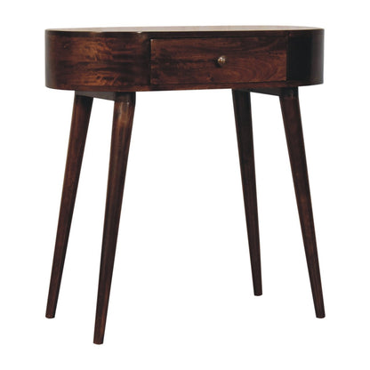 California Walnut Rounded Small Console Table - Home Chairs