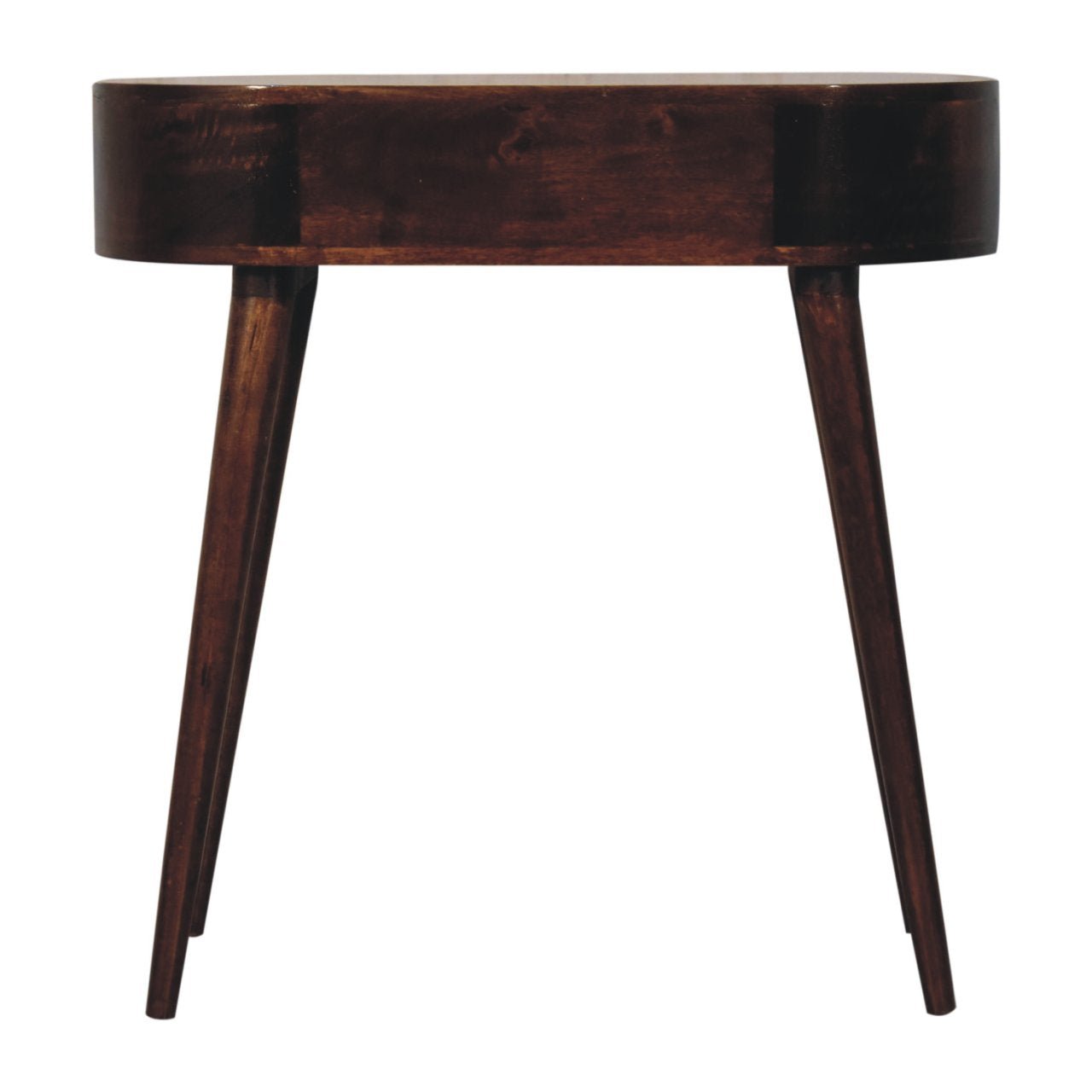 California Walnut Rounded Small Console Table - Home Chairs