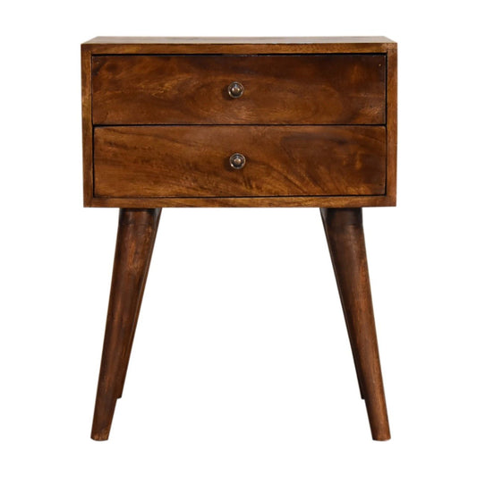 Chestnut Modern Solid Wood Bedside - Home Chairs