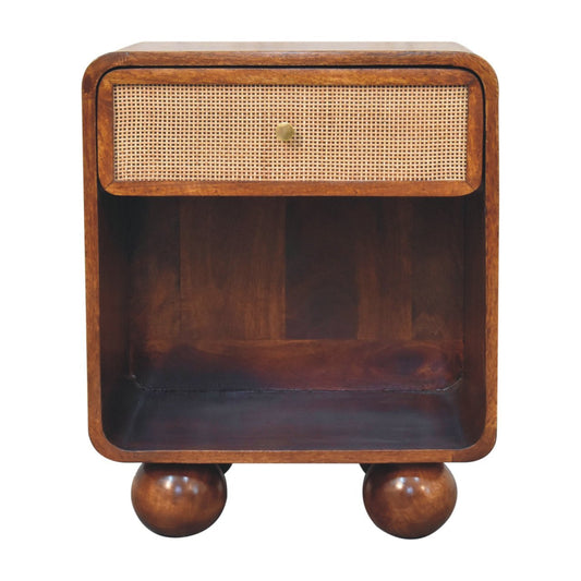 Chestnut Open Woven Bedside - Home Chairs