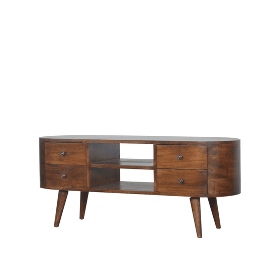 Chestnut Rounded Media Unit - Home Chairs