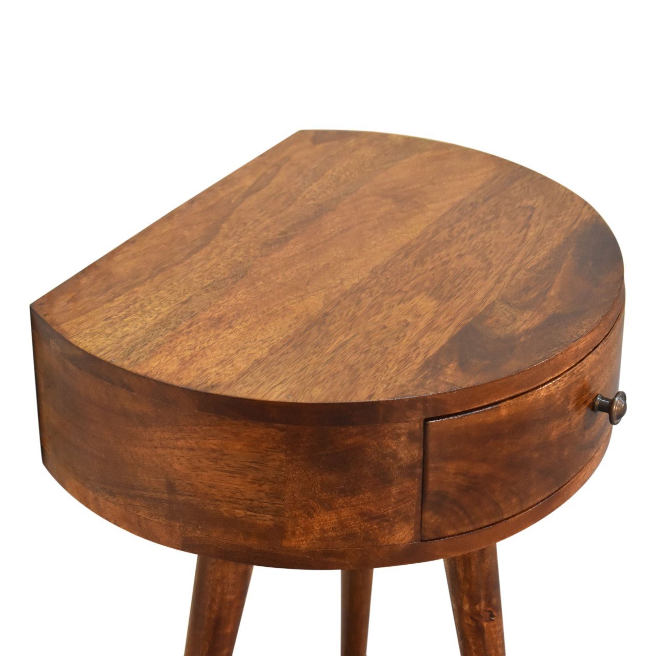 Chestnut Semi Circle Bedside - Home Chairs