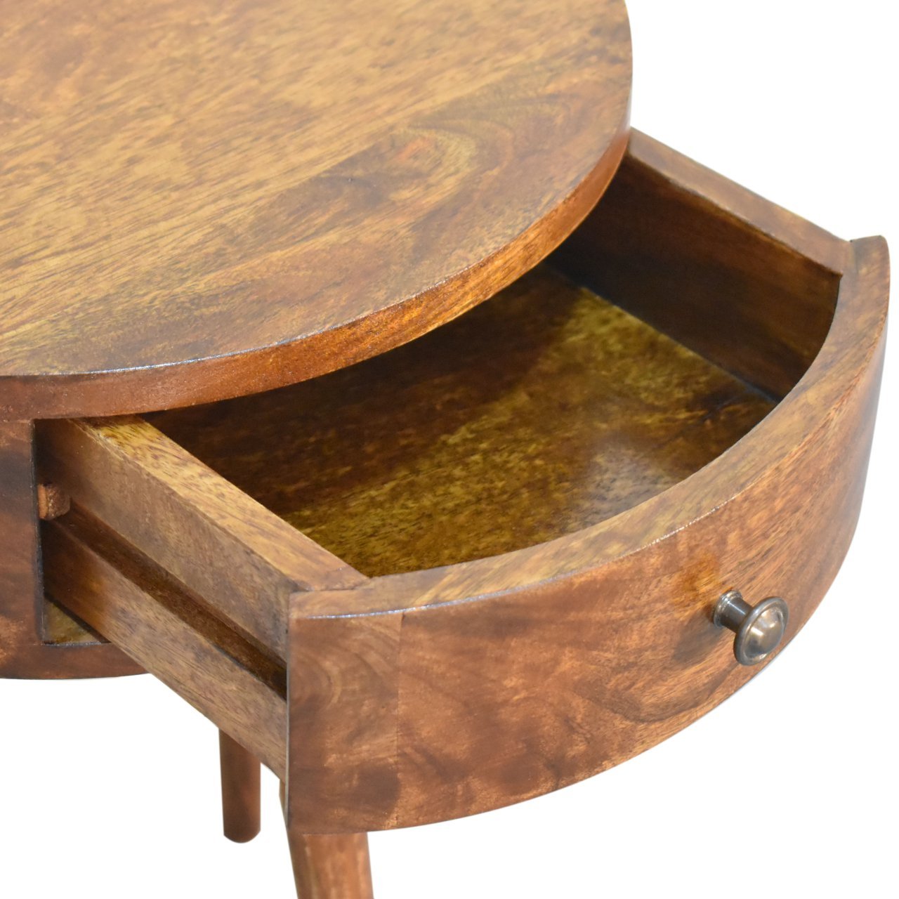 Chestnut Semi Circle Bedside - Home Chairs